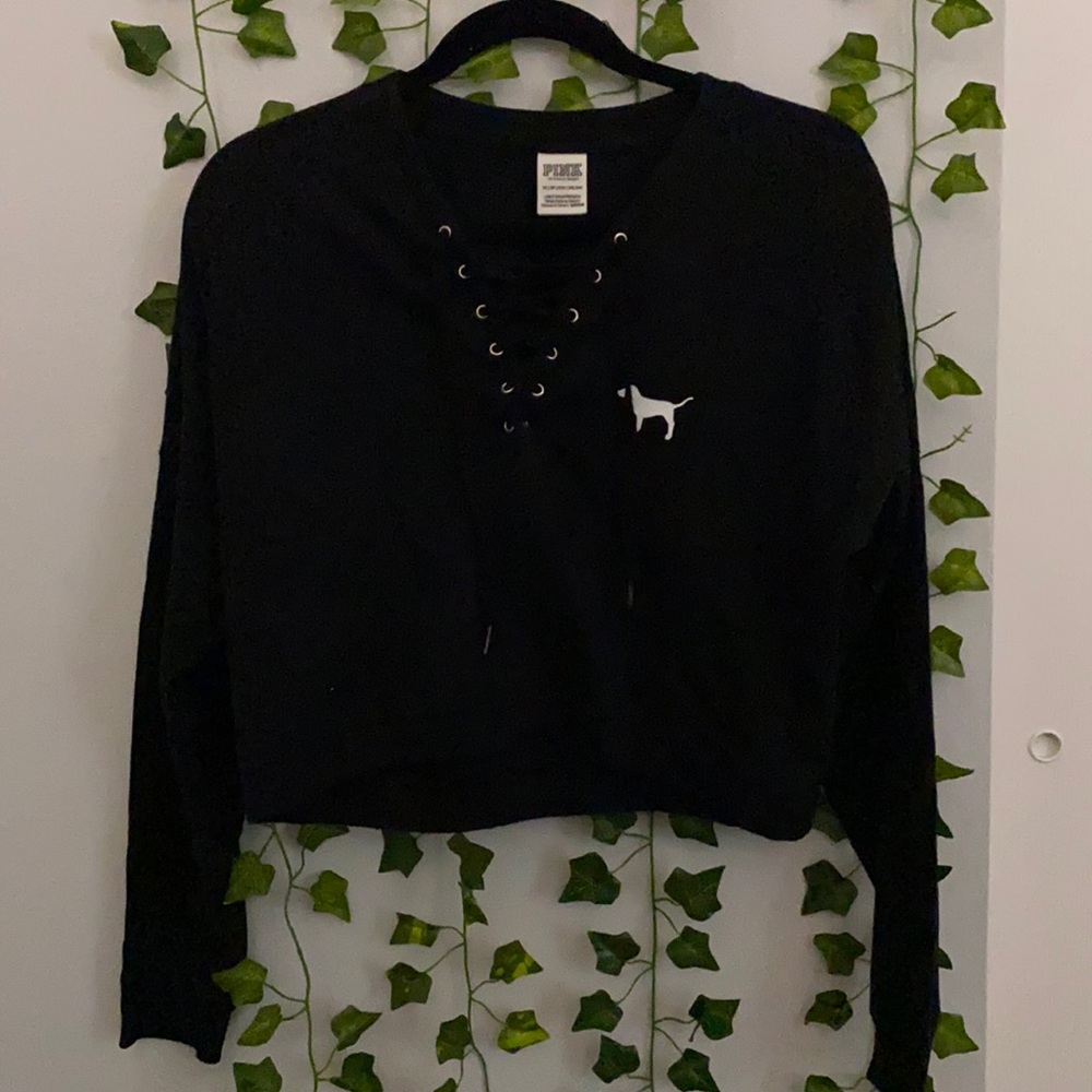 Xs black long sleeve top (Pink Brand)